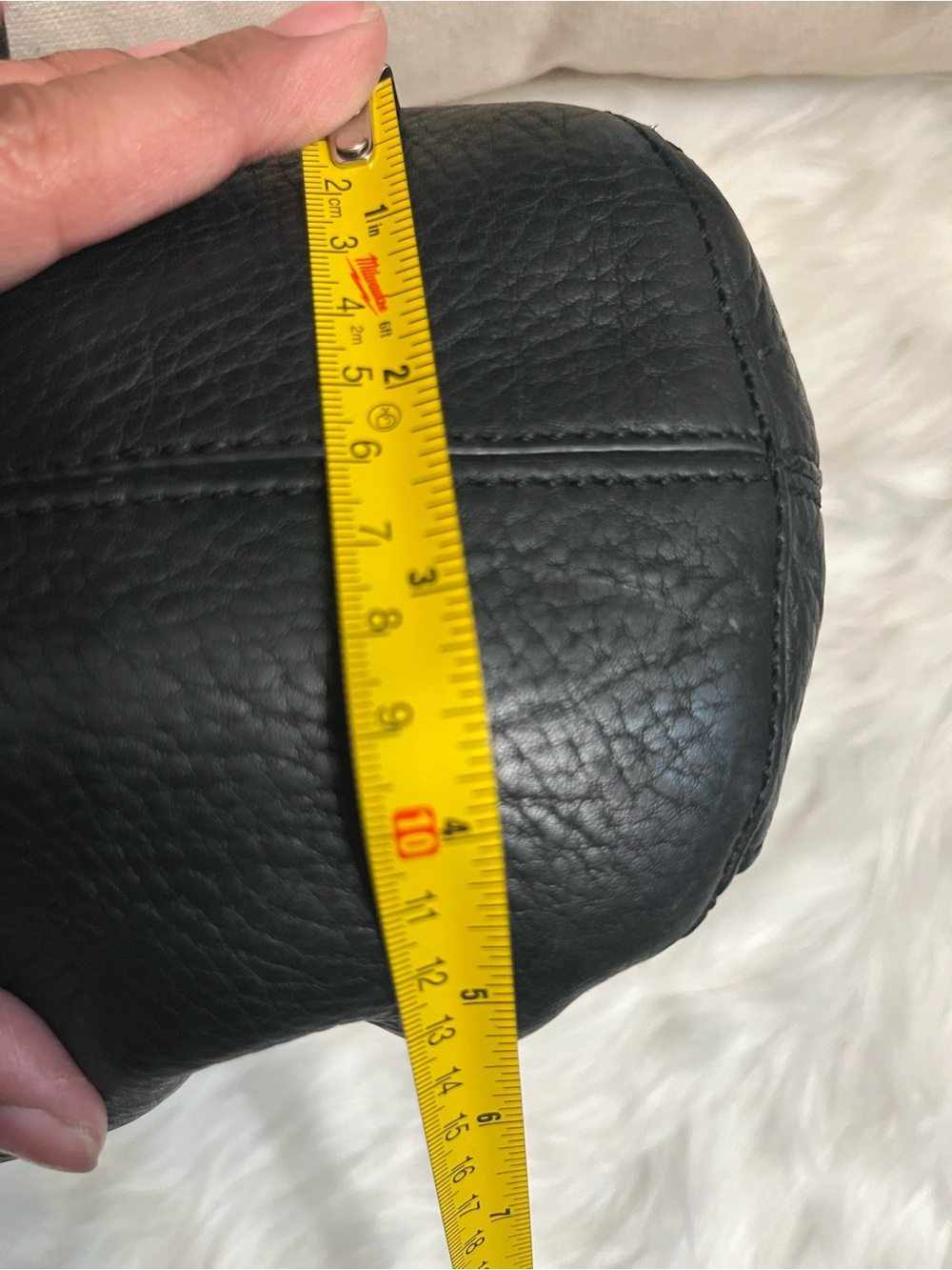 Cole Haan Black Leather Shoulder Tote - Picture 7 of 9
